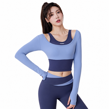 Seamless Two-in-One Active Top with Built-in Support Bra [Limited Time Offer]