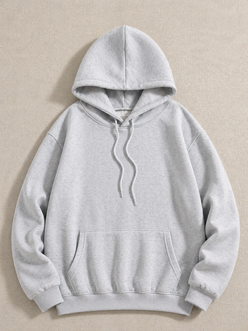 Gray hoodie on a beige background