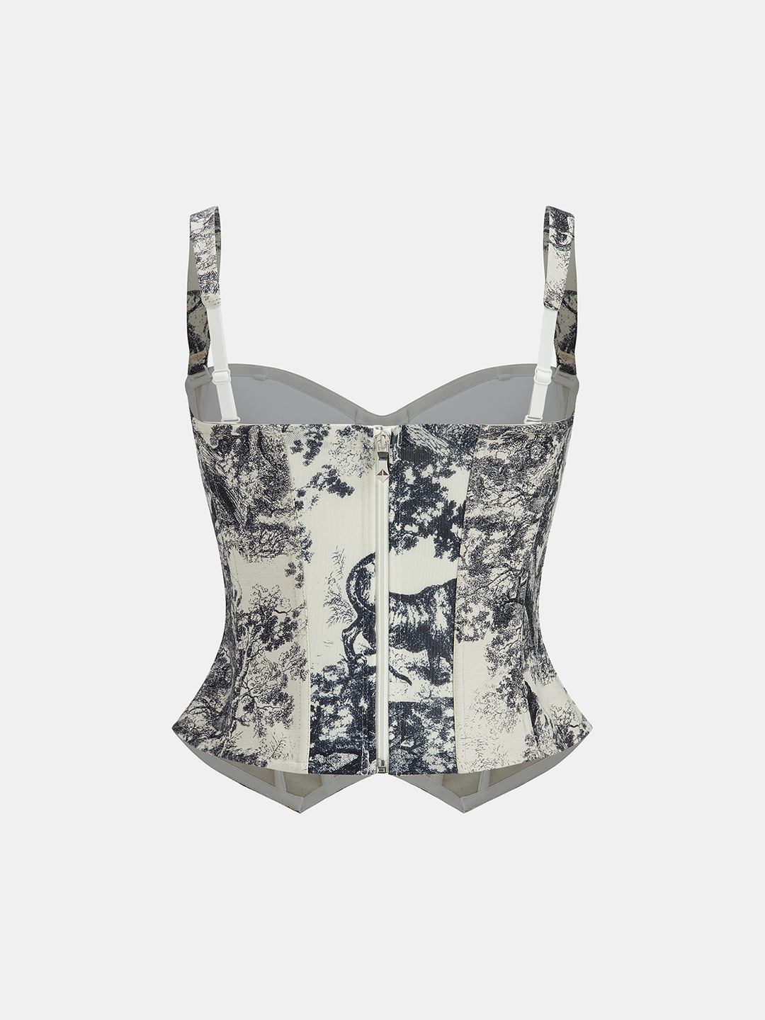 Patterned corset on a white background